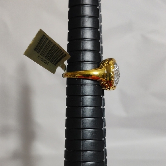 New 925 Sterling Silver Yellow W Sapphires Ring Sz 7 - Picture 6 of 13